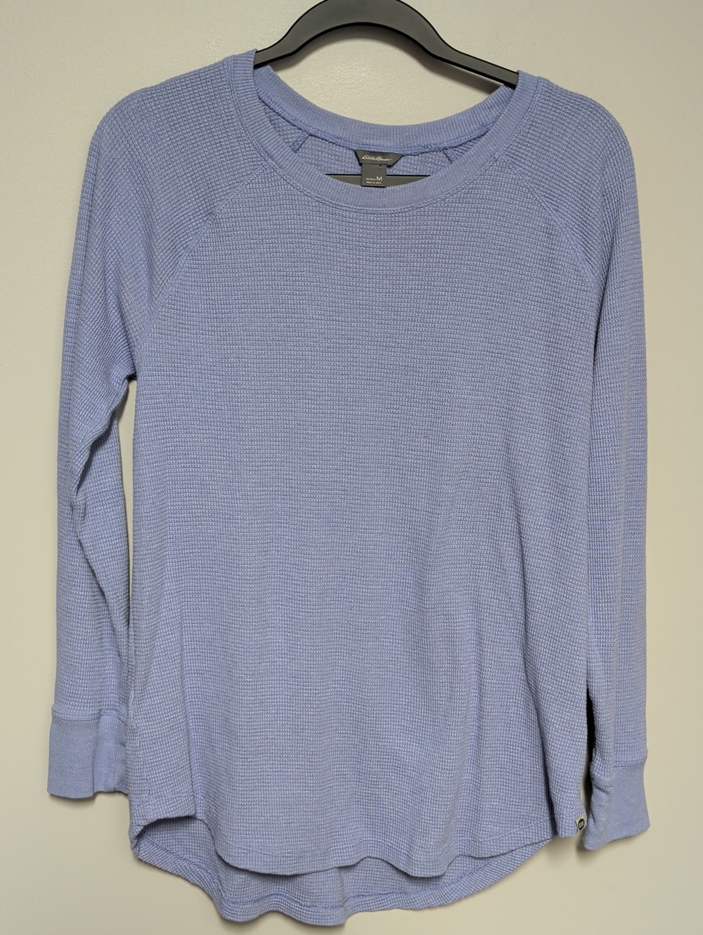 Eddie Bauer Lavender Waffle-Knit Long Sleeve Tee